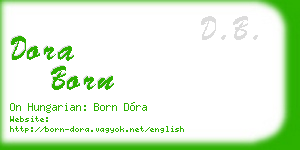 dora born business card